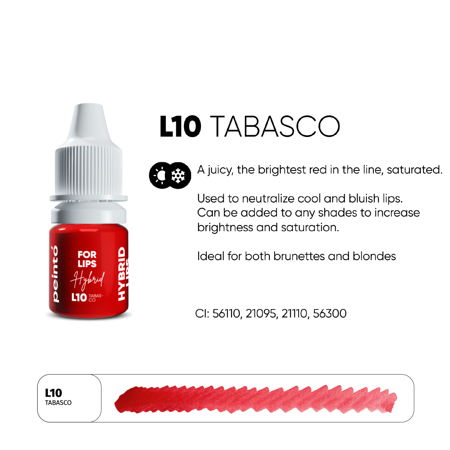 PEINTO ტუჩის პიგმენტი Tabasco 5 მლ.